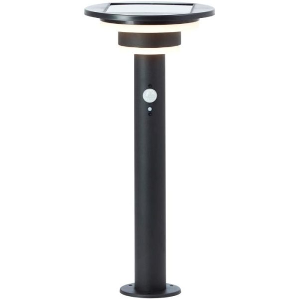Buitenterminal - BRILLIANT - GARVINA - LED en zonne-energie - Bewegingssensor - Roestvrij staal en kunststof - 4 W - Zwart
