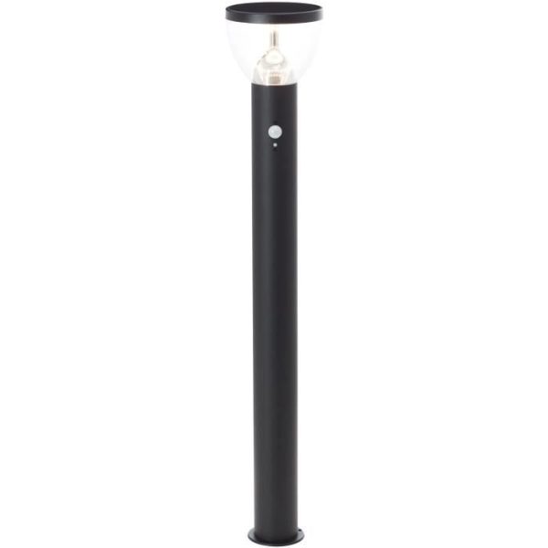 Buitenpaal - BRILLIANT - TULP - LED en zonne-energie - Bewegingssensor - Roestvrij staal en kunststof - 4 W - Zwart