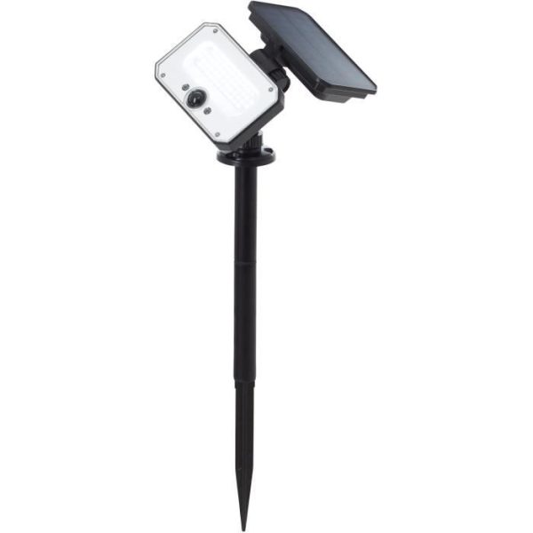 Buitenspot - BRILLIANT - JOPLIN - LED en zonne-energie - Detector - Kunststof en glas - 4 W - Zwart