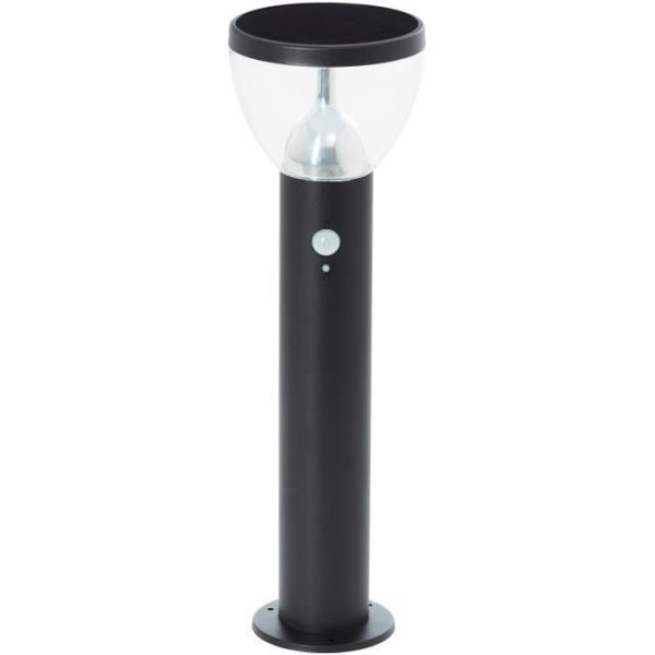 Buitenterminal - BRILLIANT - TULIP - LED en zonne-energie - Bewegingssensor - Roestvrij staal en kunststof - 4 W - Zwart
