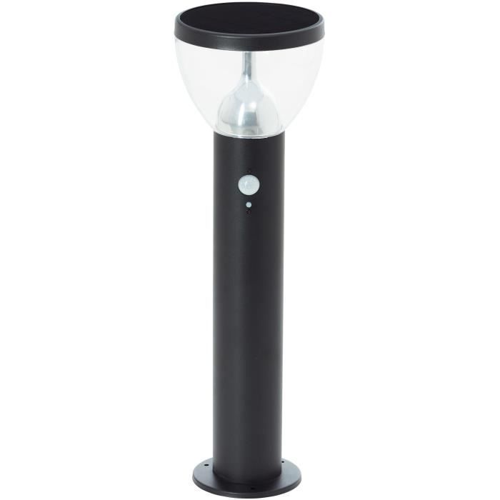 BRI4004353437908-0.jpg Buitenterminal - BRILLIANT - TULIP - LED en zonne-energie - Bewegingssensor - Roestvrij staal en kunststof - 4 W - Zwart - Afbeelding 1