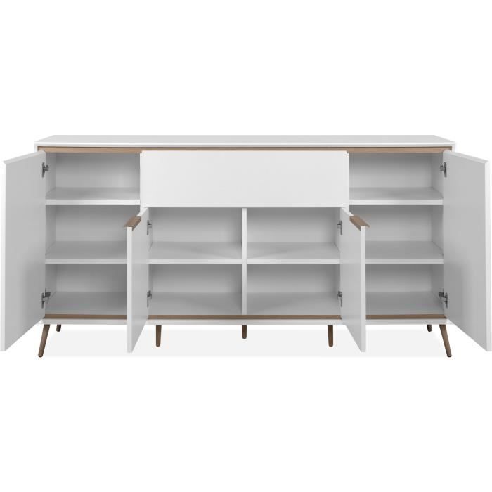 CAL1724868583420-1.jpg Dressoir - ARONA 51B - Wit / Artisan eiken - 4 deuren, 1 lade - 175 x 90 x 38 cm - Afbeelding 2