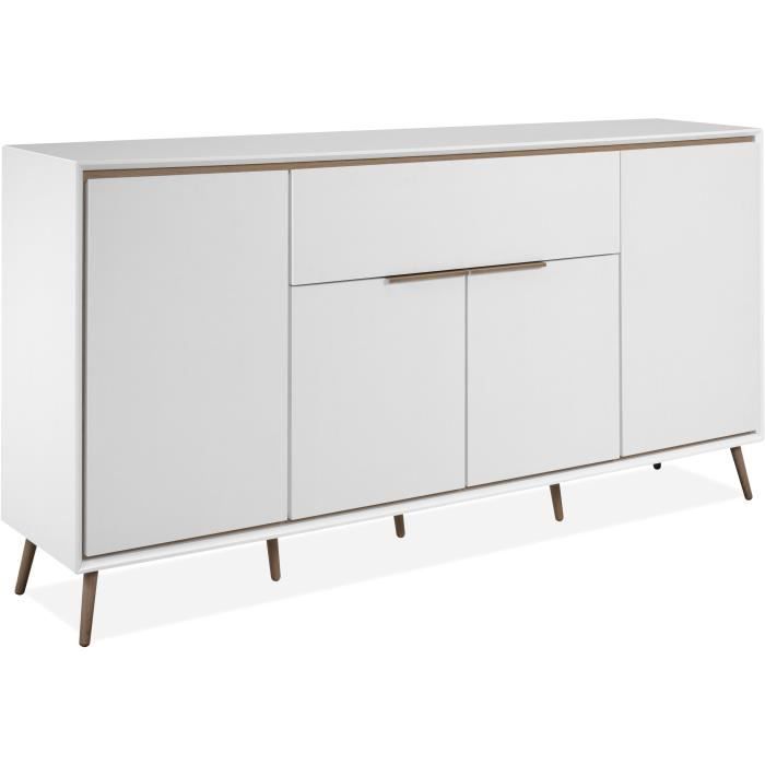 CAL1724868583420-2.jpg Dressoir - ARONA 51B - Wit / Artisan eiken - 4 deuren, 1 lade - 175 x 90 x 38 cm - Afbeelding 3