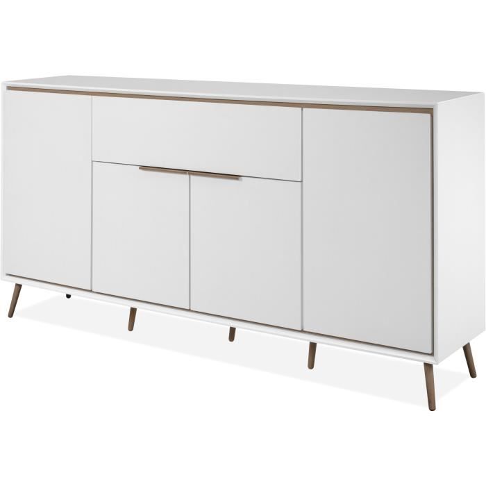 CAL1724868583420-3.jpg Dressoir - ARONA 51B - Wit / Artisan eiken - 4 deuren, 1 lade - 175 x 90 x 38 cm - Afbeelding 4