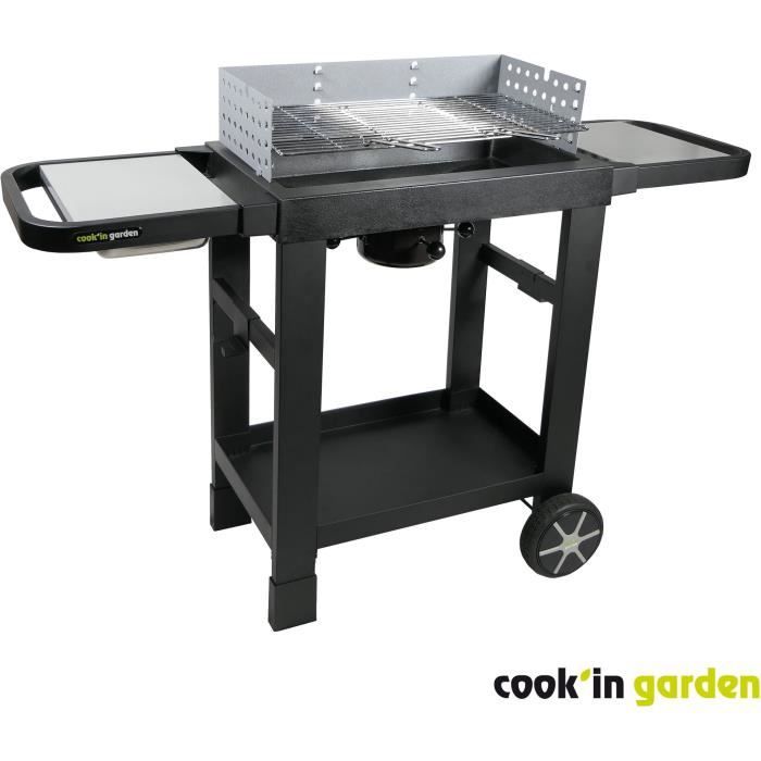 COO3326880017189-0.jpg Houtskoolbarbecue - COOK'IN GARDEN - EASY 60 - Zwart - Afbeelding 1