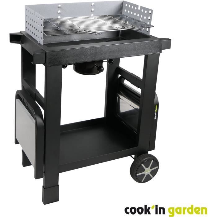 COO3326880017189-1.jpg Houtskoolbarbecue - COOK'IN GARDEN - EASY 60 - Zwart - Afbeelding 2
