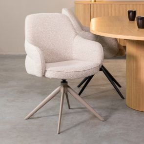 LABEL51 eetkamerstoel Bern – modern design in warme stof