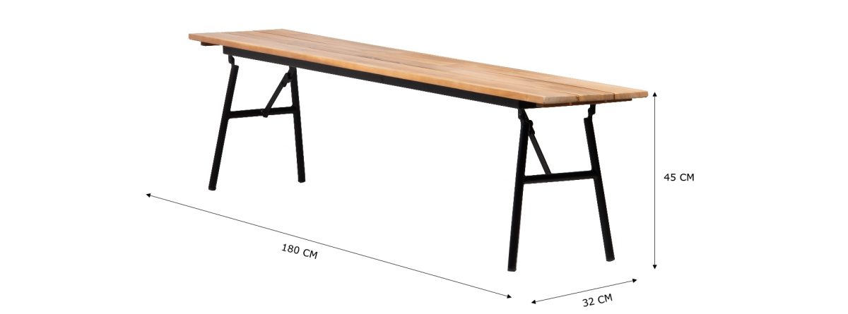 Vouwbank Vernon - Hout Acacia Licht Uiterlijk - Afbeelding 8