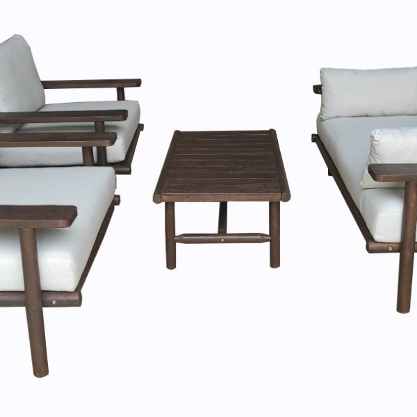 Laruna Loungeset - Hout Acacia Vintage Donker Teak Look