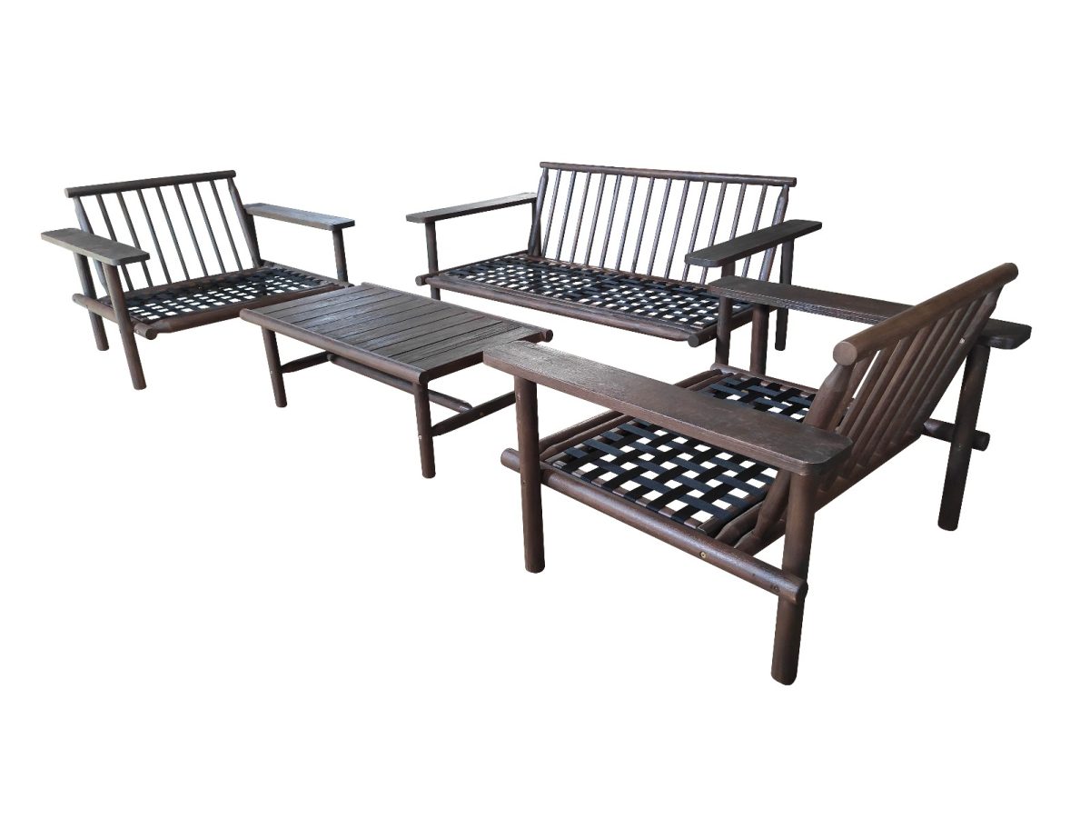 Laruna Loungeset - Hout Acacia Vintage Donker Teak Look - Afbeelding 5
