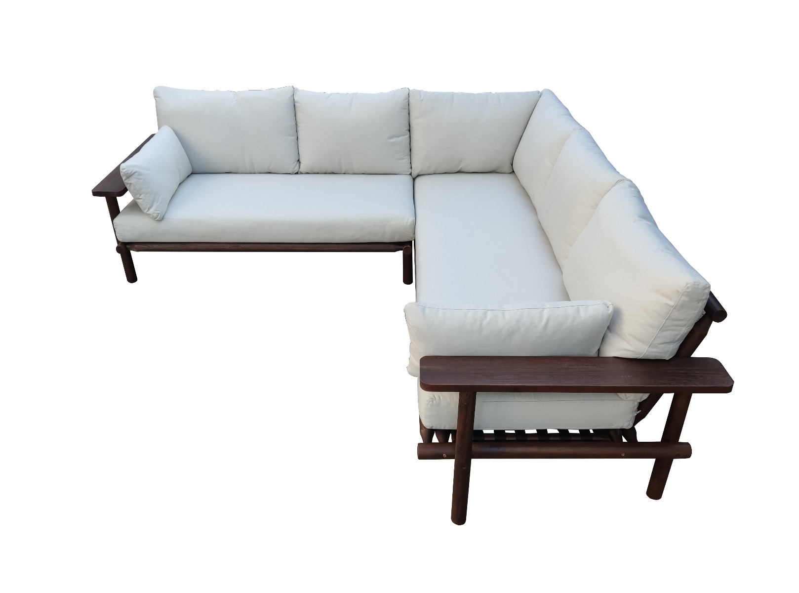 FJ540000020637202735C901000100-0.jpg Laruna Lounge Hoek Set - 2 stuks - Hout Acacia Vintage Donker Teak Look - Afbeelding 1