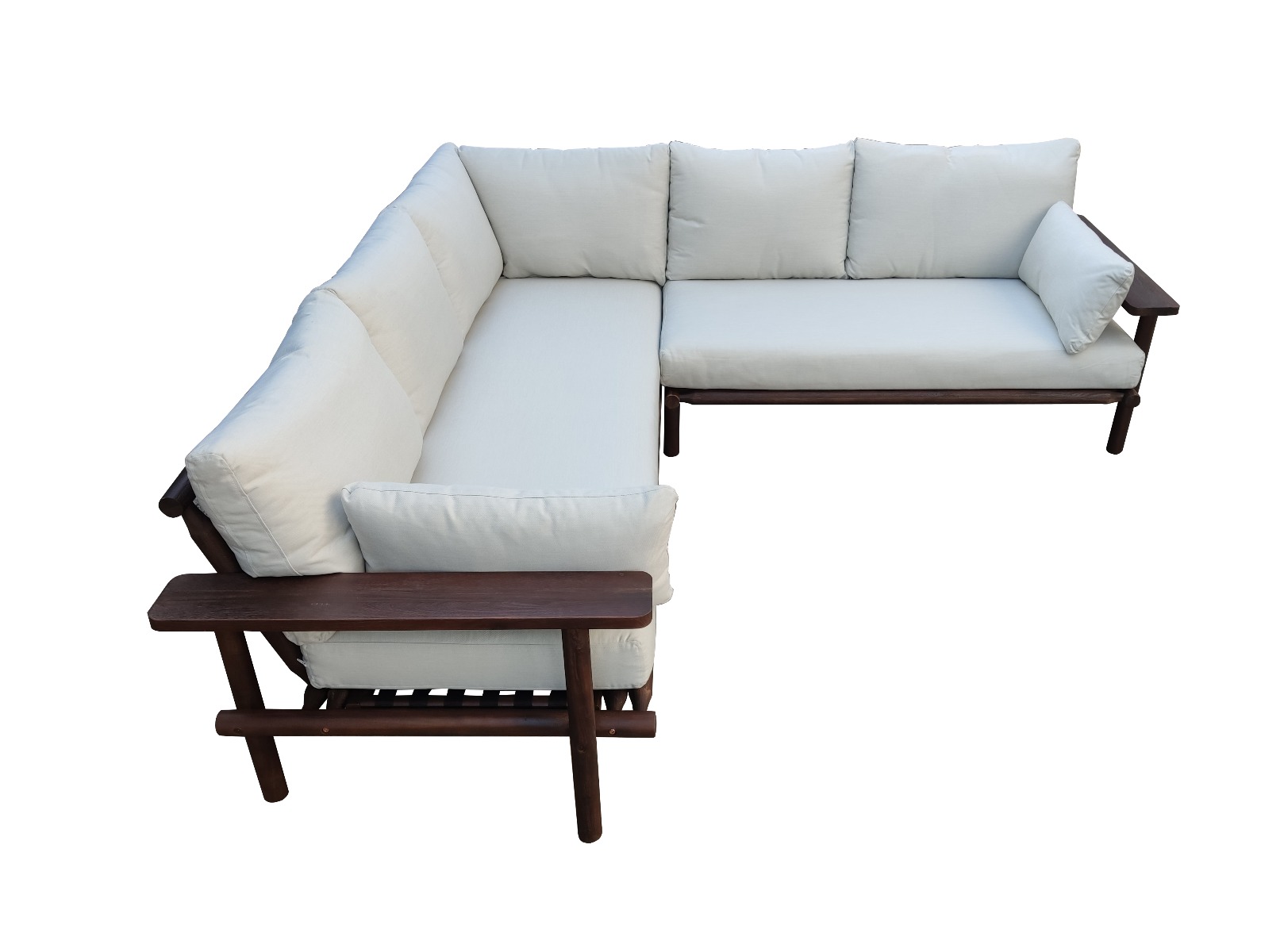FJ540000020637202735C901000100-1.jpg Laruna Lounge Hoek Set - 2 stuks - Hout Acacia Vintage Donker Teak Look - Afbeelding 2