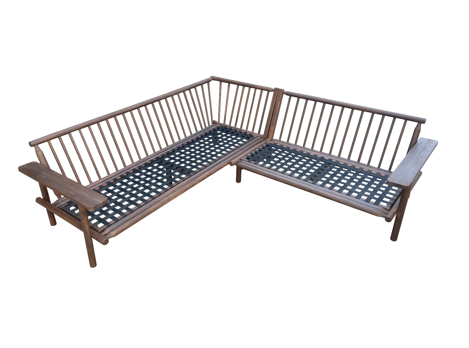 FJ540000020637202735C901000100-4.jpg Laruna Lounge Hoek Set - 2 stuks - Hout Acacia Vintage Donker Teak Look - Afbeelding 5
