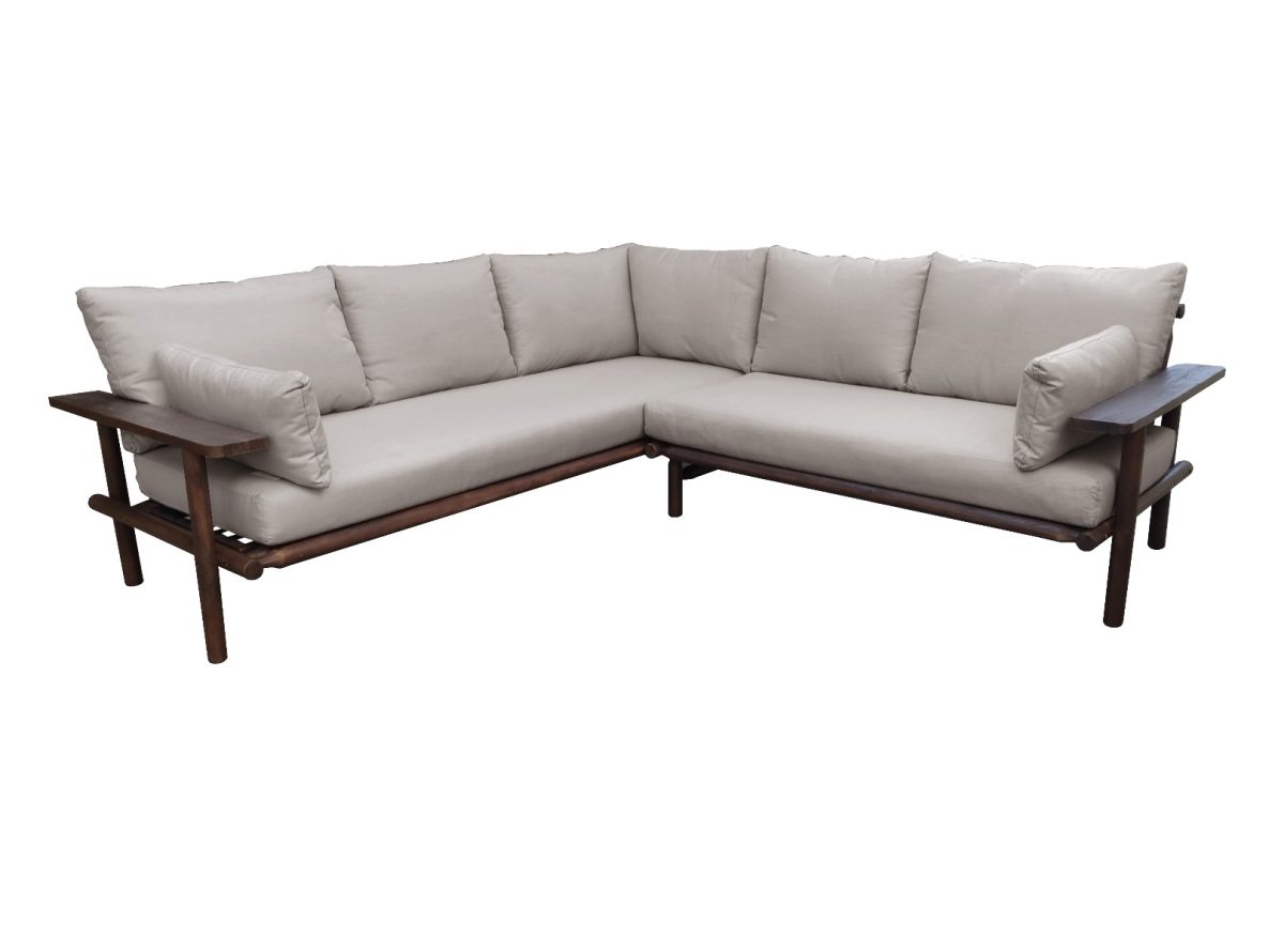 Zambra Lounge Hoekset - 3 stuks - Gevlochten Buitenkant Plat Off White - Afbeelding 5