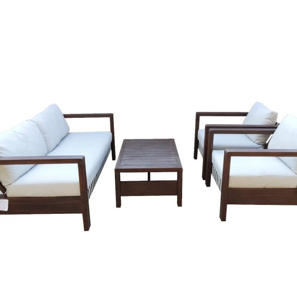 Zambra Loungeset - 4 stuks - Gevlochten Outdoor Off White