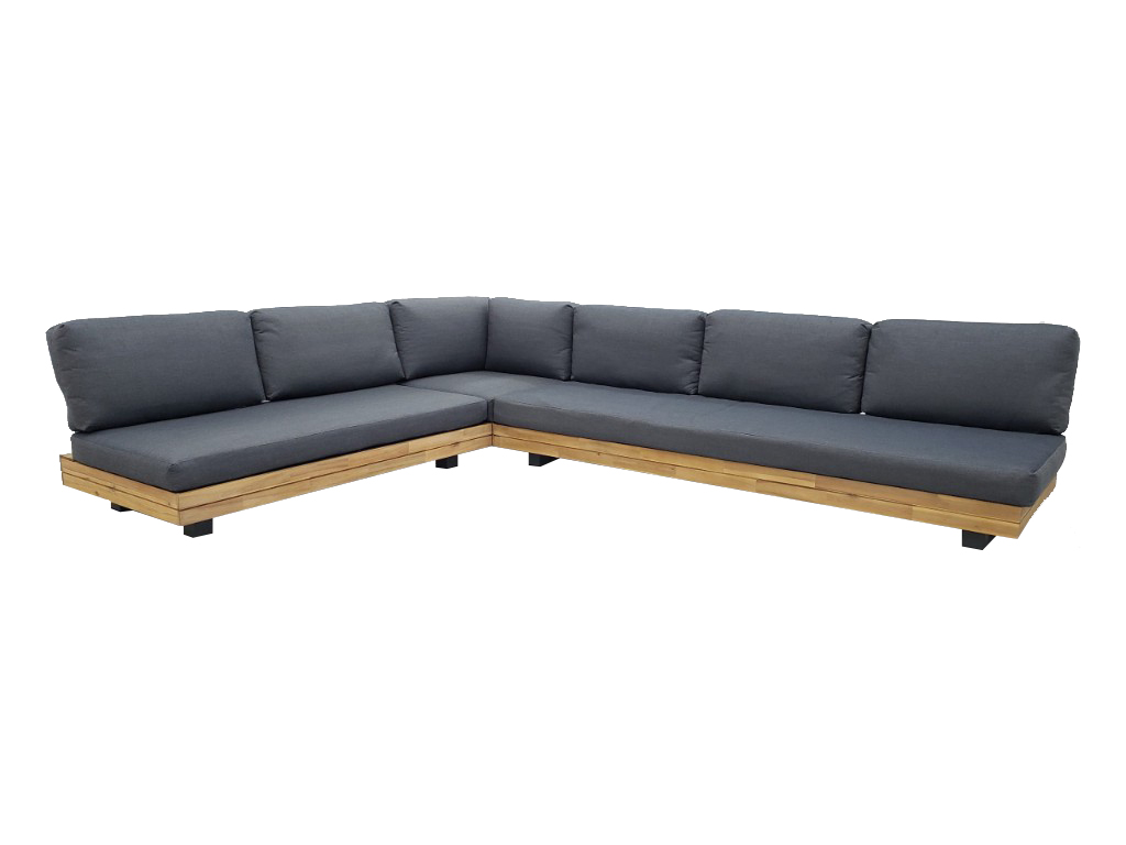 FKX10000123300G02875B131000100-0.jpg Los Angeles Lounge Hoekset - Metaal Staal Poeder gecoat Antraciet - Afbeelding 1