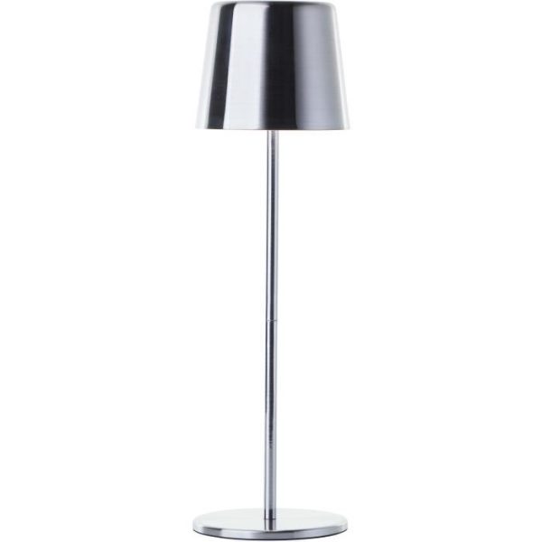 Buitentafellamp - BRILLIANT - XAANA - Oplaadbaar - Chroom - LED - 2W - 160lm - CCT - DIM - USB - IP44