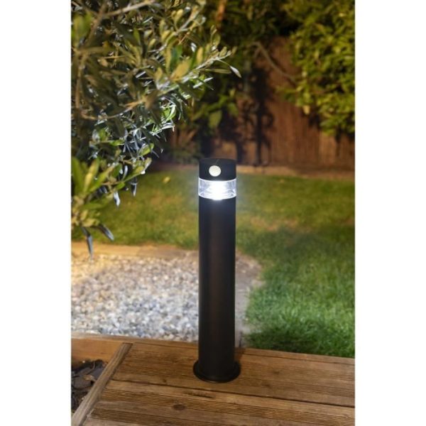 Zonnelamp - GALIX - G4585C - Hoge helderheid - Roestvrij staal met sensor - H50 cm - 150 Lumen