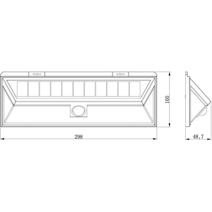 GAL3760107378675-2.jpg Zonnewandlamp - GALIX - G4565 - Zeer helder met bewegingssensor - 300 Lumen - Afbeelding 3