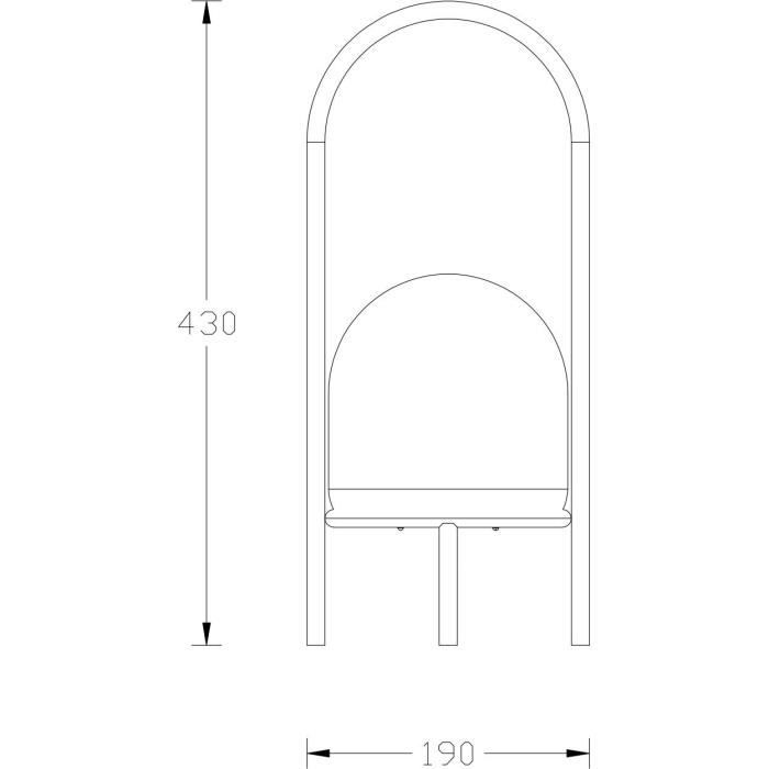 GALG2321-1.jpg Harslamp op 4 voet USB 200 lumen H43 cm - Galix - Afbeelding 2
