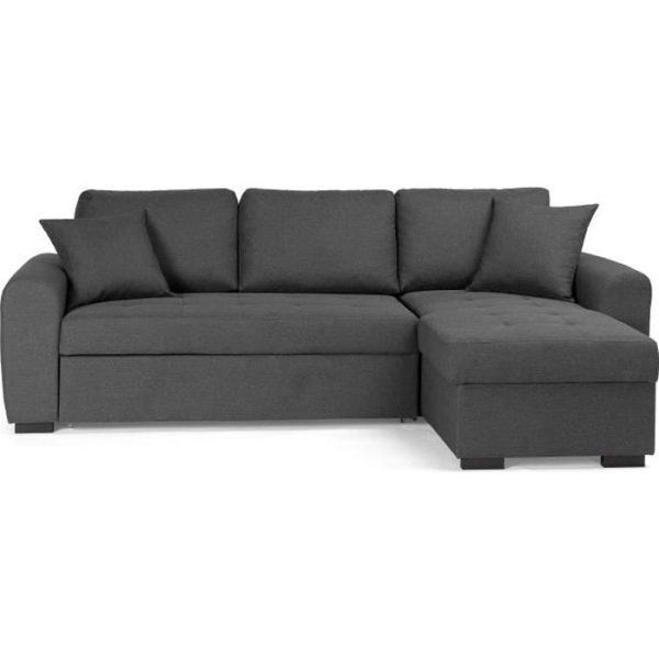 Reversible Convertible Corner Sofa 4 Seats - Grey Fabric - Contemporary - l 244 x d 151 x h 90 - Hamilton