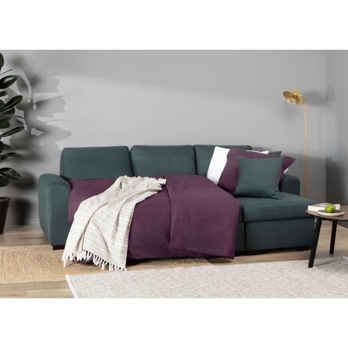 HAMILTONANCVVRT-4.jpg Reversible convertible hoekbank - groene stof - L 244 x d 151 x h 90 - Hamilton - Afbeelding 5