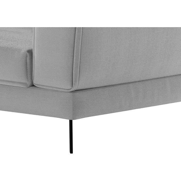 IMPERIALENJOY21G-5.jpg IMPERIAL 5-zits converteerbare hoekbank links - Lichtgrijze stof - 2 opbergdozen - L304 x D212 x H86 cm - Afbeelding 6