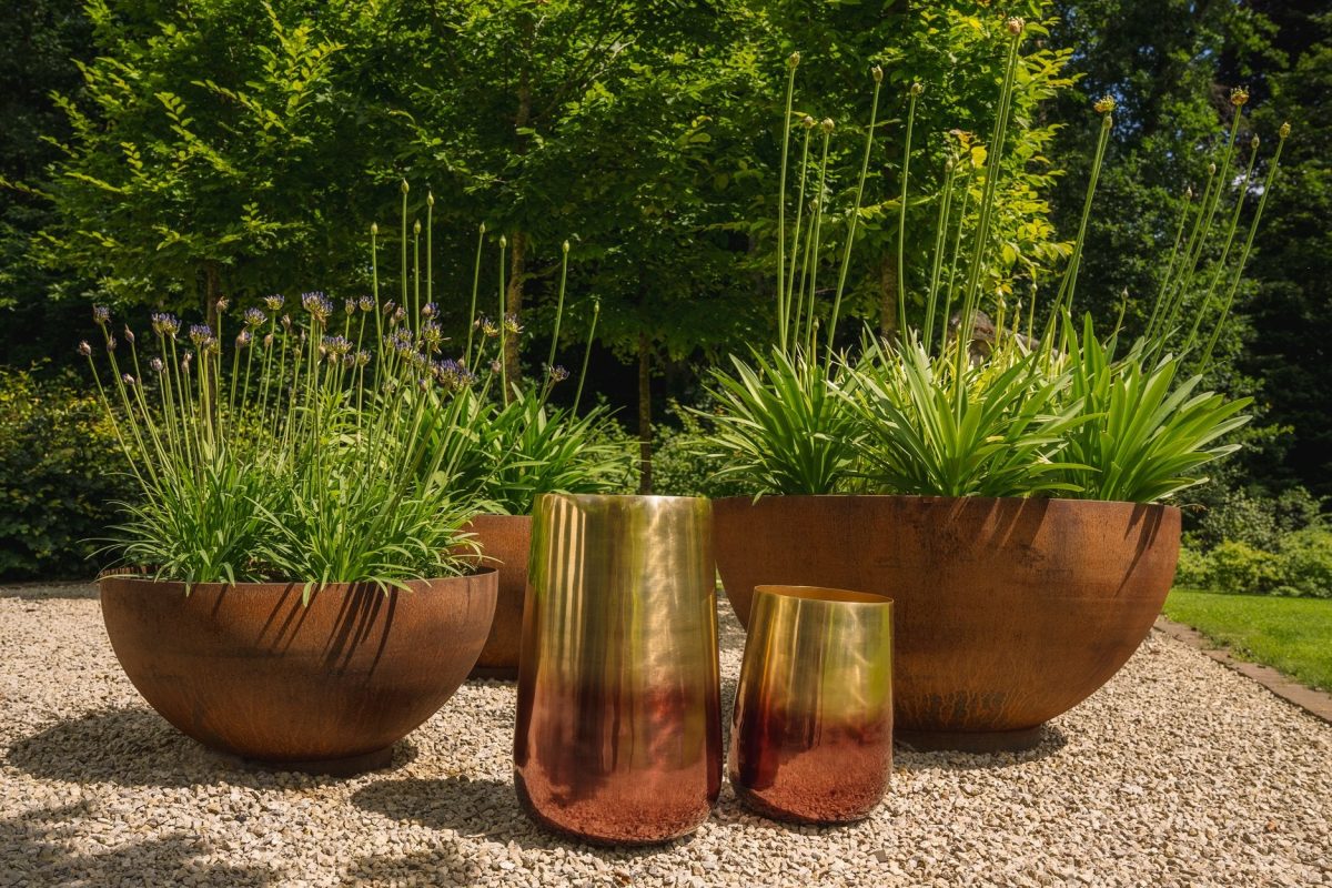 De Twee-Tinten Plantenbak - Messing - XL - Afbeelding 2