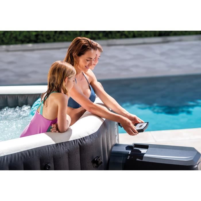 INT6941057418315-4.jpg Spa - INTEX - PureSpa Carbon - 6 plaatsen - 140 bubbeldiffusers - 6 massagejets - Afbeelding 5