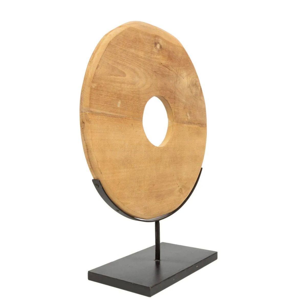 De Teak Schijf op Standaard - L - Afbeelding 6