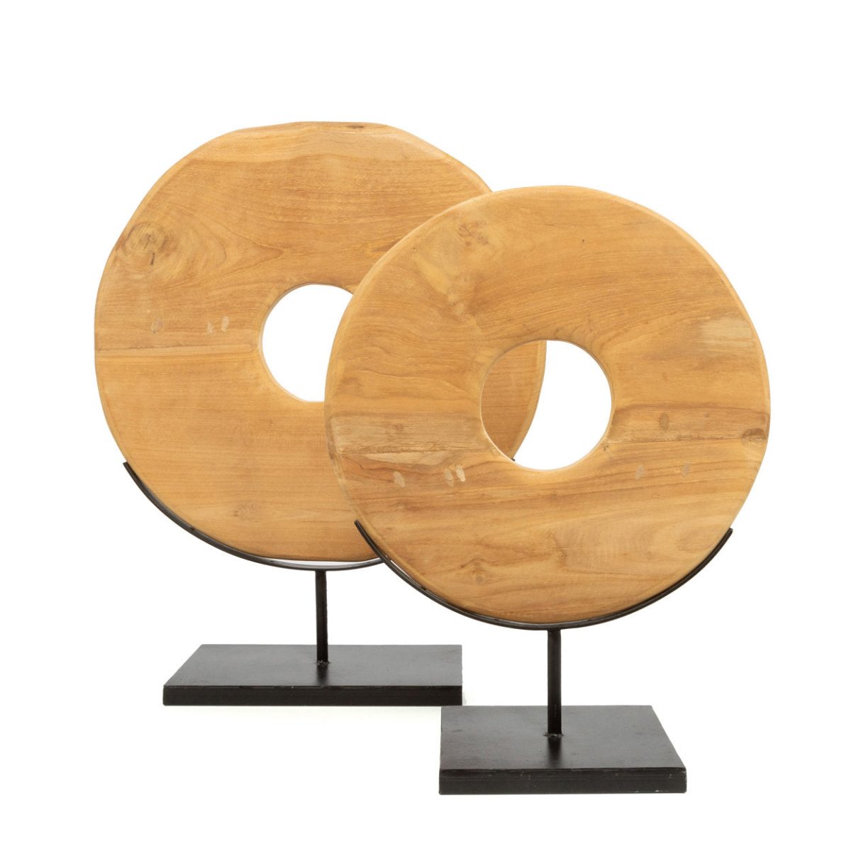 De Teak Schijf op Standaard - M - Afbeelding 5