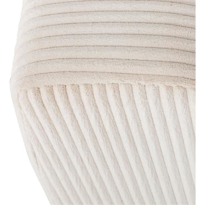 KELIOA138236-4.jpg Omkeerbare hoekbank - 4 plaatsen - KELIO - Beige ribfluweel stof - 245 x 184 x 87cm - Afbeelding 5