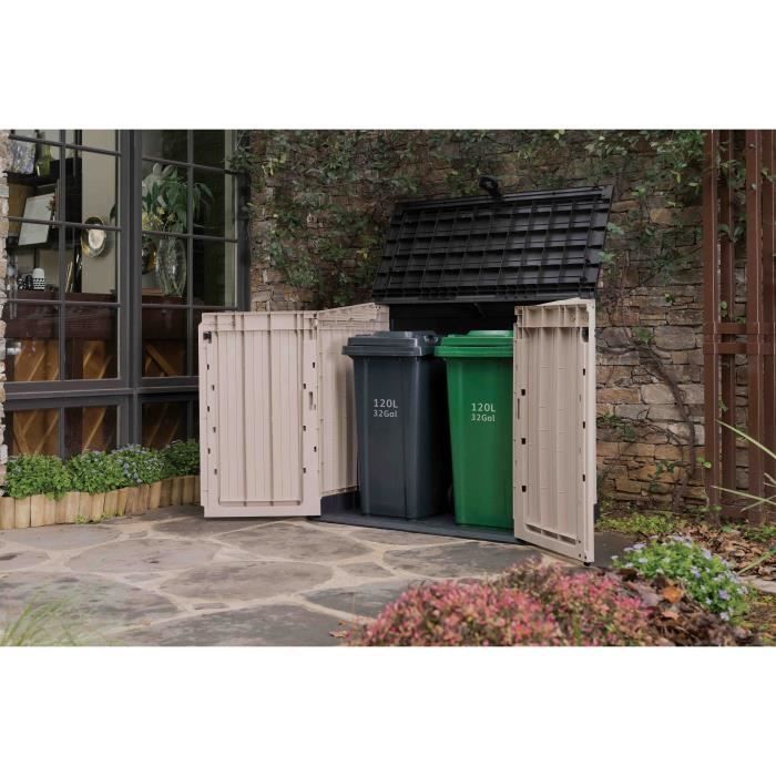 KET7290112634252-1.jpg KETER - Tuinbox - Multifunctioneel - zonder wielen - 880L - Beige - Afbeelding 2