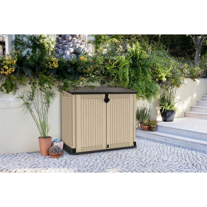 KET7290112634252-2.jpg KETER - Tuinbox - Multifunctioneel - zonder wielen - 880L - Beige - Afbeelding 3