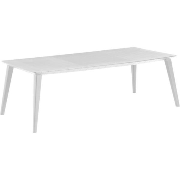 ALLIBERT GARDEN Lima tafel 240 6-10 personen met verlenging - Hedendaags design - Wit