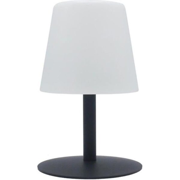 LUMISKY Draadloze Standy Mini Rock LED tafellamp - H 25 cm - Grijs en wit