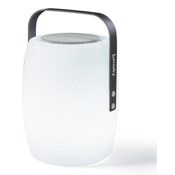 Draadloze bluetooth speakerlamp - LUMISKY - LUCY PLAY - H31 cm - Dimbare witte en veelkleurige LED