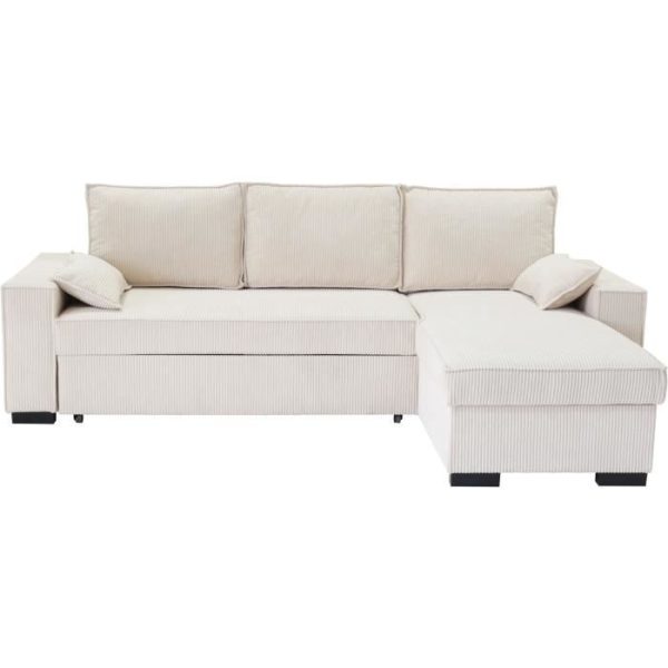 MARLON omkeerbare hoekbank - Chaise longue met ladekast - Corduroy L 240 x D 143 x H 85 cm