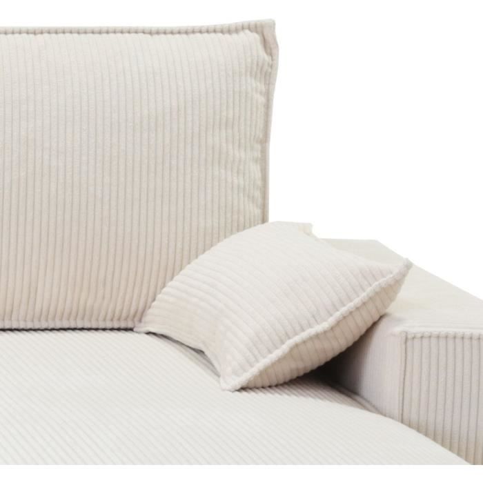 MARLONANGCVRVBEI-4.jpg MARLON omkeerbare hoekbank - Chaise longue met ladekast - Corduroy L 240 x D 143 x H 85 cm - Afbeelding 5
