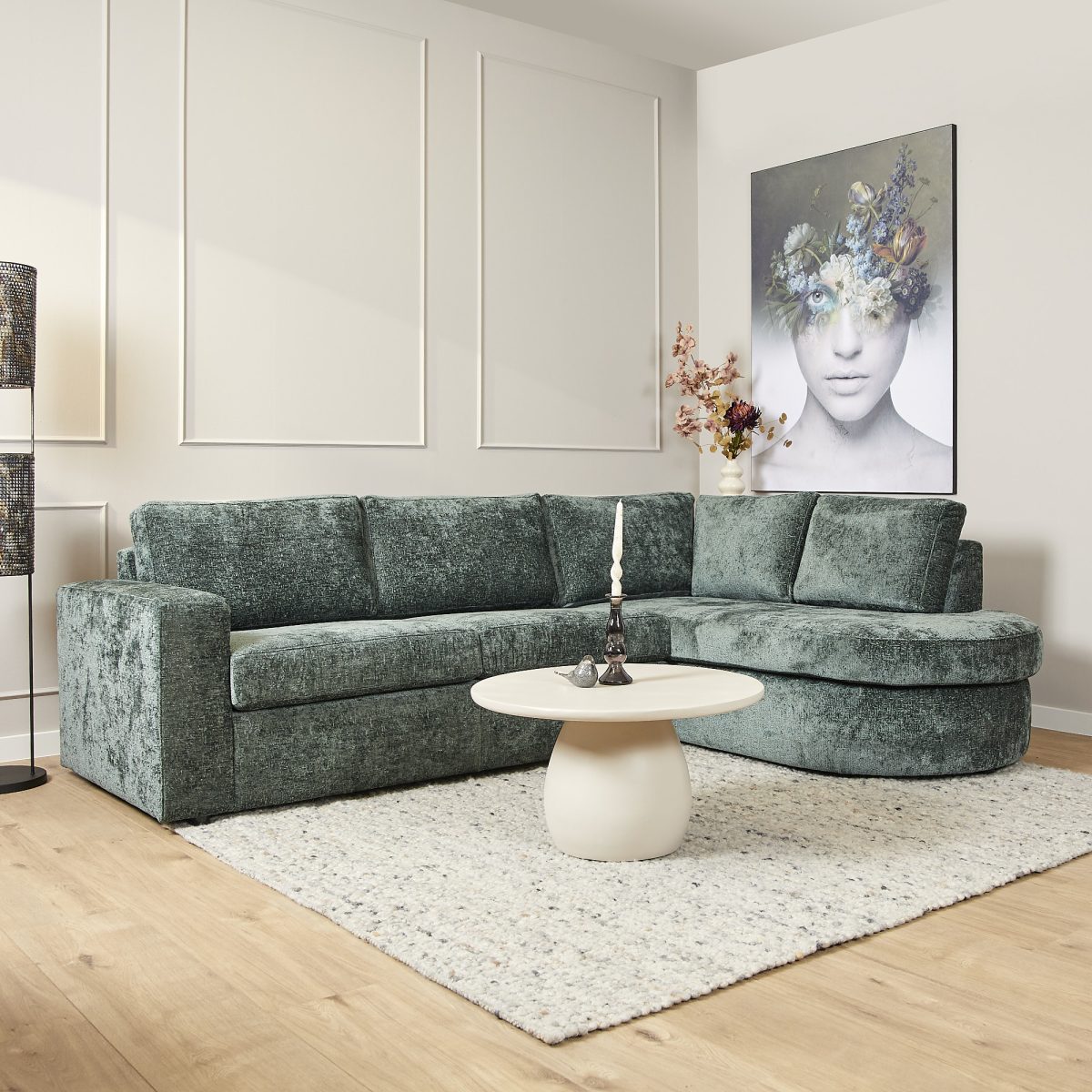 MySofa Alma | Groen | 2,5-zits + Divan Rechts | 5 jaar garantie - Afbeelding 2