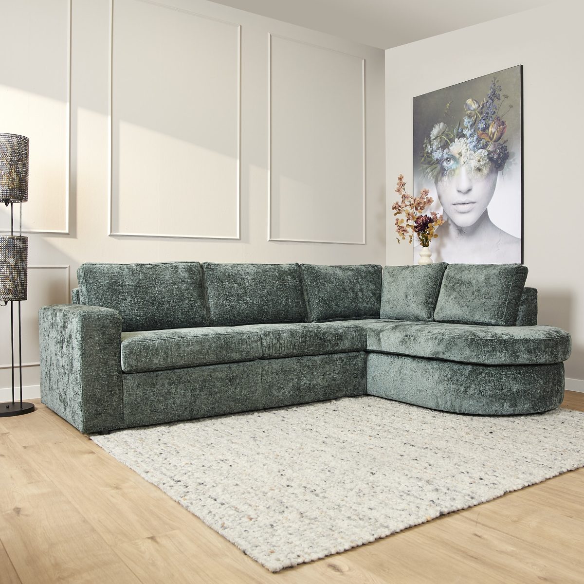 MySofa Alma | Groen | 2,5-zits + Divan Rechts | 5 jaar garantie - Afbeelding 3