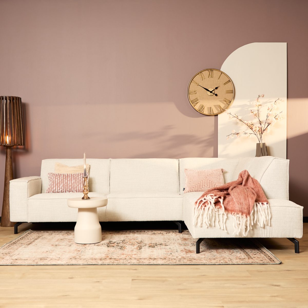 MySofa Floris | 2,5-zits + Divan Rechts | Beige | Baltimore - Afbeelding 4