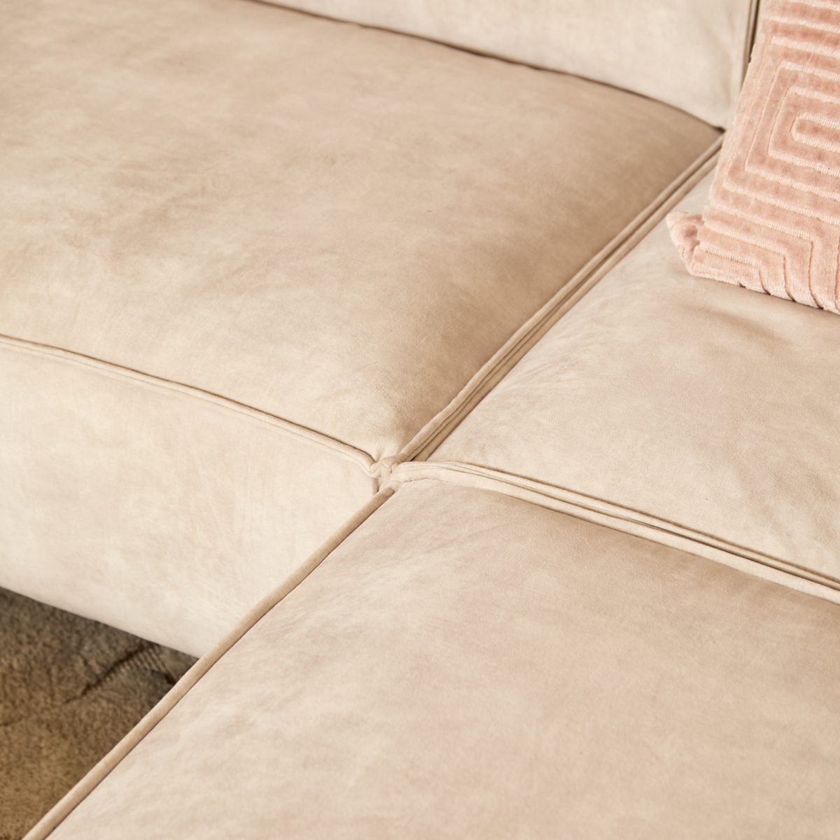 MySofa Floris| 2,5-zits + Divan Rechts | Beige | Fluweel - Afbeelding 5