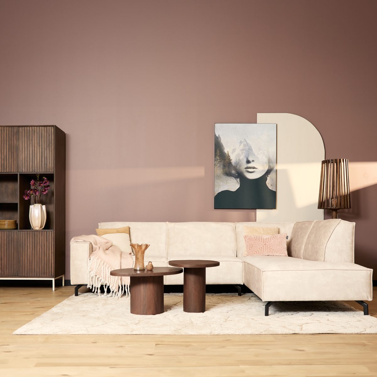 MySofa Floris| 2,5-zits + Divan Rechts | Beige | Fluweel - Afbeelding 9