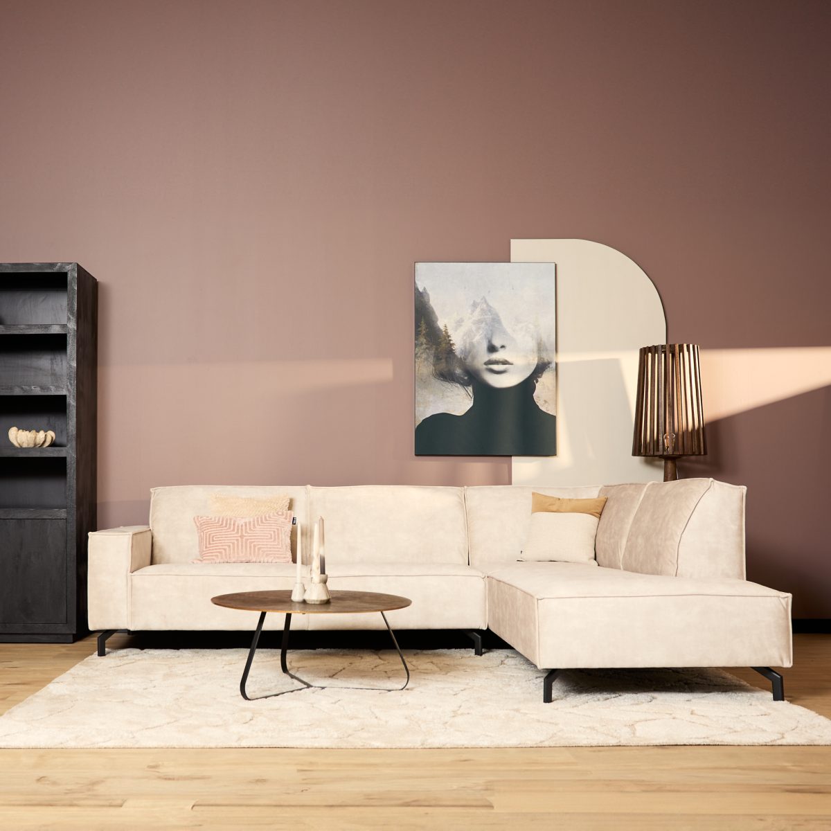 MySofa Floris| 2,5-zits + Divan Rechts | Beige | Fluweel - Afbeelding 10