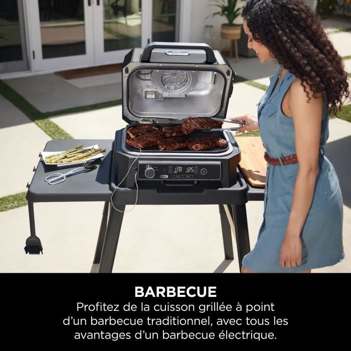 NIN0622356281058-2.jpg Elektrischer Grill und Räucherofen mit Thermometer - NINJA - Woodfire Pro XL - OG850EU - Outdoor-Grill und Airfryer - Afbeelding 3