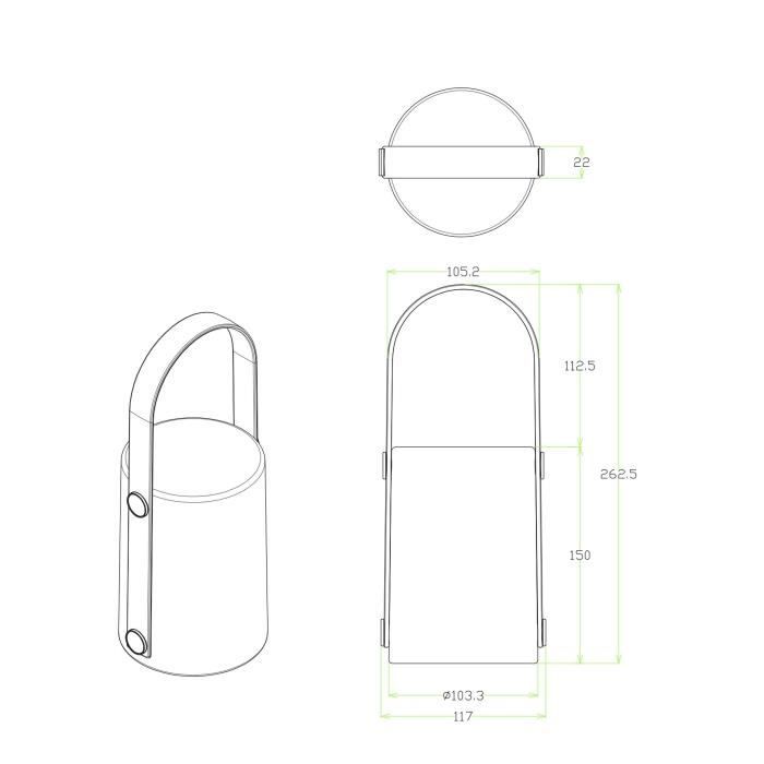 PCBG2237-3.jpg GALIX Draagbare lantaarn oplaadbaar via USB-kabel - Afbeelding 4