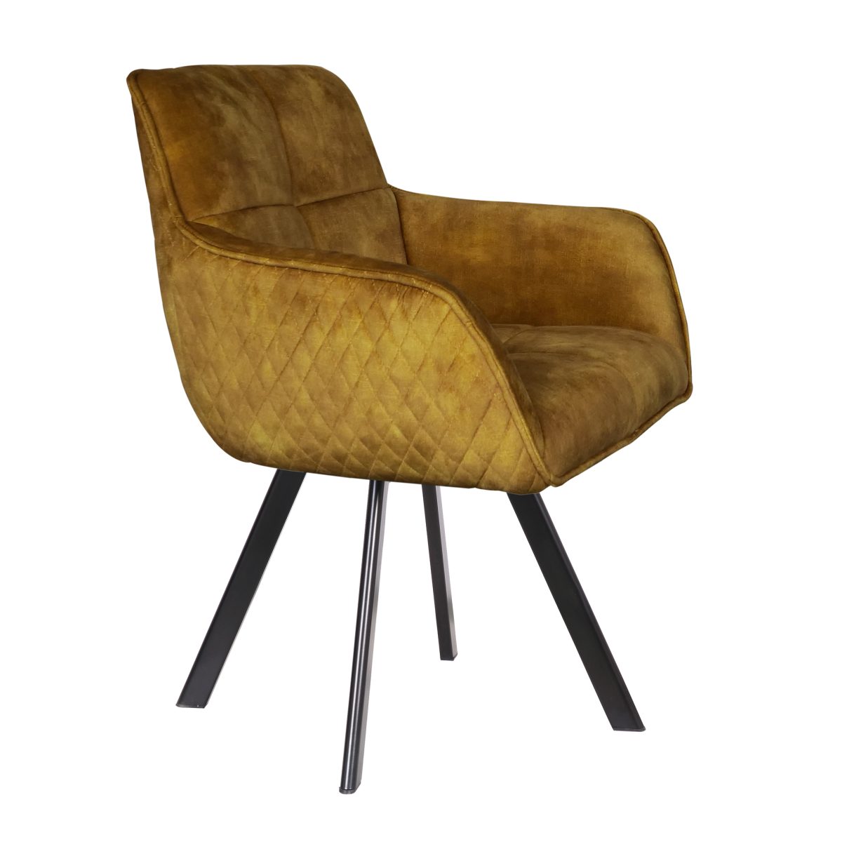 Stoel Peter Macau Goud / Cuoio / Amber - Afbeelding 1