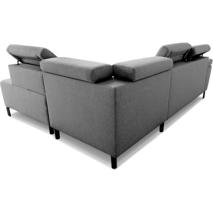 STANA134750-3.jpg Hoekbank ombouw - 4 personen - STAN - Antraciet stof - 3 hoofdsteunen - Omkeerbaar - 243 x 92 x 184 cm - Afbeelding 4