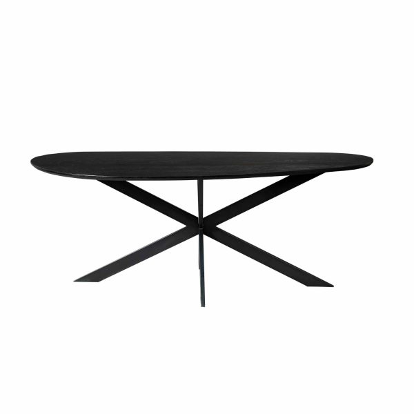 Eettafel Cloud | 180 cm | Eiken | Zwart